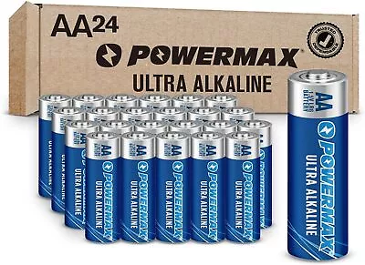 AA Alkaline Batteries 24 Pack Powermax Battery 10 Year Shelf Life Long Lasting.. • $10.99