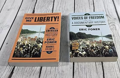 Give Me Liberty! And Voices Of Freedom Paperback Eric Foner Vol 2 Set With Code! • $34.99