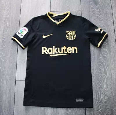 Size Kids Boys 128-137 Cm. Barcelona Away Football Shirt 2020-2021 Jersey Black • $9.99