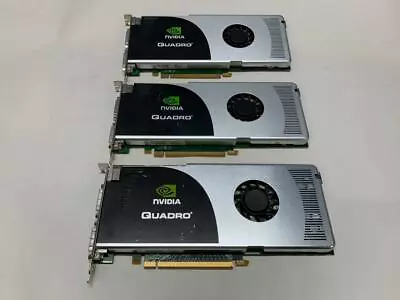 Lot Of 3 X Nvidia Quadro Fx3700 512mb Gddr3 Dual Dvi Graphics Video Card • $57.82