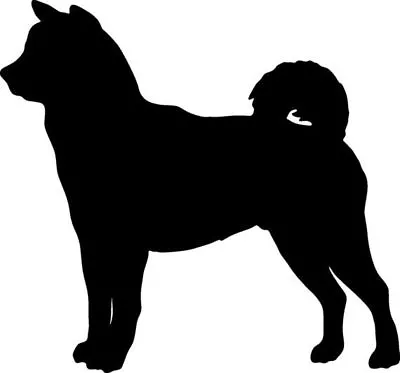 £6.99 • Buy Medium 11  Japenese Akita Husky Dog Wolf Car Bonnet Side Sticker Vinyl Decal Van