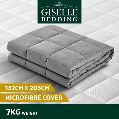 Giselle Weighted Blanket 7KG Adult Heavy Gravity Blankets Deep Relax Calming • $59.95