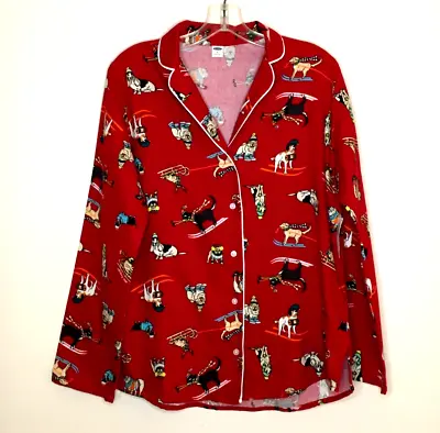 Christmas Dog Pajamas Set Men's Size S NWT Top Bottom Red Flannel Old Navy R123 • $24.99