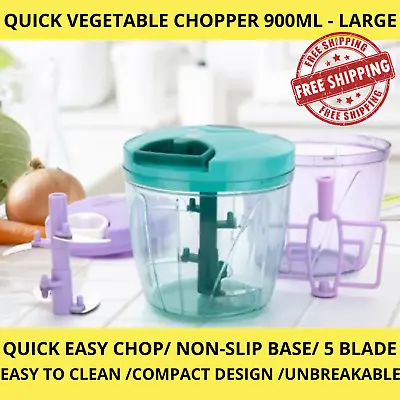 Pulling Vegetable Food Chopper Slicer Processor Blender. Kitchen Tool LARGE • £8.54