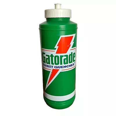 Vintage 1980s Gatorade Bottle Thirst Quencher Green Squirt Athletics 1985 • $19.99