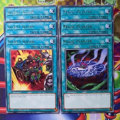 3 X Supply Squad & Magic Planter Rare 1st Edition VASM-EN014 & EN028 YuGIOh Mint • $5.96