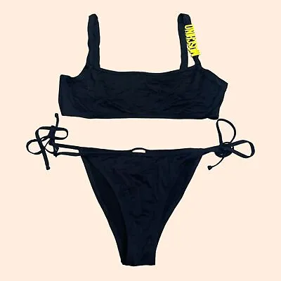 Moschino Black Logo Bikini • $100