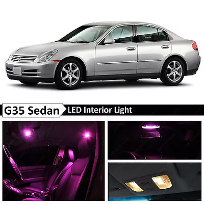 11x Pink LED Lights Interior Package  2003-2006 G35 Sedan • $19.89