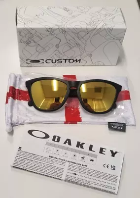 New Oakley Custom Matte Black Frogskins W/ 24k Iridium Polarized Lenses • $159.95