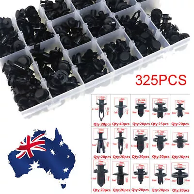 325x Mixed Car Bumper Door Panel Fender Liner Retainer Rivet Fasteners Clips Kit • $22.31