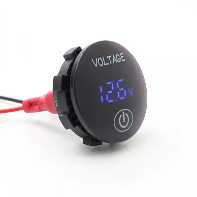 12v 24v Blue LED Panel Voltmeter Voltage Battery Display W/ On Off Switch Camper • £11.99