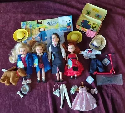 Eden Madeline & Friends 8  Doll Lot Of 4 Miss Clavel Poseable+Genevieve+ Outfits • $0.99