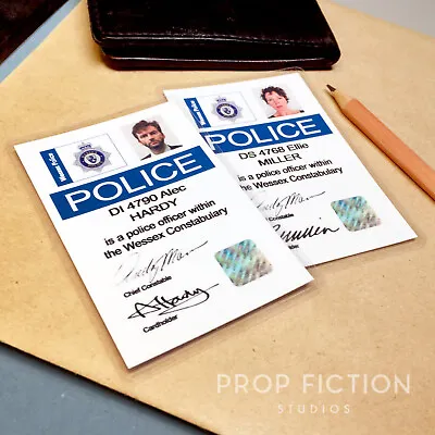 Broadchurch - Prop DI Hardy & DS Miller County Detective Warrant Display Cards • £7.75