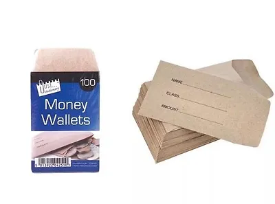 £8.45 • Buy 5 X 80 Dinner Money Wallets Envelopes Wages School Petty Cash Coin Children Kids