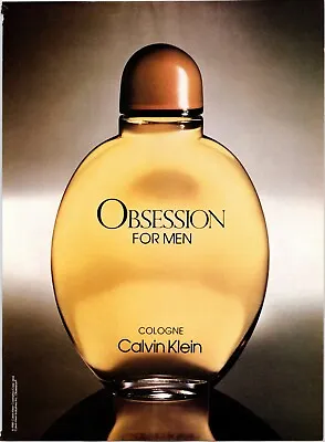 OBSESSION Men's Cologne Fragrance Ad ~  1989 Magazine Advertising Print • £9.40