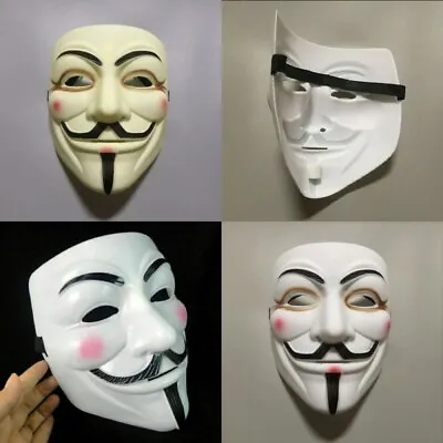 $2.90 • Buy Anonymous Hacker V For Vendetta Guy Mask Halloween Fancy Party Cosplay Costume