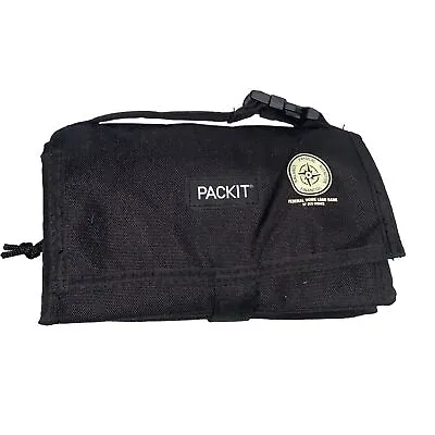 PackIt Freezable Insulated Lunch Bag Black W/ Logo Tote Foldable • $9.60