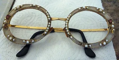 $799 • Buy Vintage Rare TURA Eyeglasses Glasses Frames Enameled Jeweled- Christian Dior????
