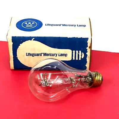 H38LL-100 A23 100W Clear Mercury Vapor Lifeguard Weather Duty Light Bulb 366799 • $29.95