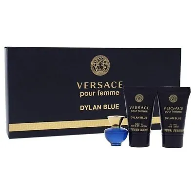 Versace Pour Femme Dylan Blue 3 Mini 5ml EDP Parfum 25ml Body Lotion Shower Gel • $26.50