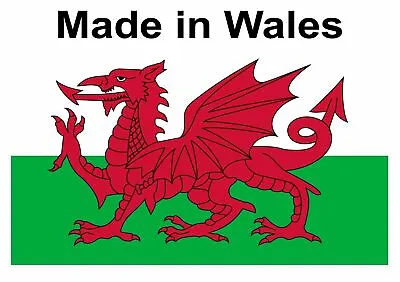 200 Made In Wales Flag Stickers Self Adhesive Stickers / Labels 25mm X 15mm • £5.99