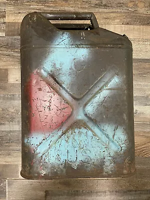 Vintage WW2 ERA US Metal Gas Jerry Can Army Military Fuel 5 Gallon US Jeep • $100