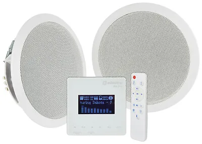 £107.24 • Buy Bluetooth In Wall Amplifier + 2x Ceiling Speakers, Bedroom Kitchen Set Adastra W