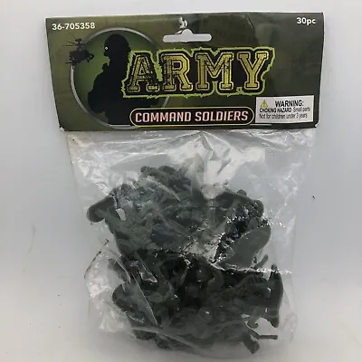 Army Men Toy Soldiers New Pack Of 30 Miniature Classic Green Plastic Pieces 2” • $16.83