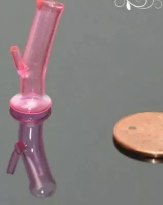 Miniature Dollhouse Accessories Pink Water Pipe Bong 1:12th Scale Miniature Size • $21.80