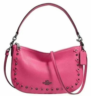 Coach Chelsea 37711 Crossbody  In Floral Rivets Hobo Bag Satchel Sutton • $125.10