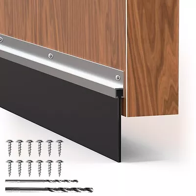 Rubber Garage Door Weather Seal Draught Excluder Kit+Fixings+Drill Bits • £89.99