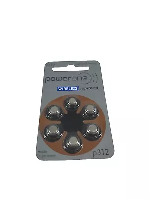 Power One Mercury Hearing Aid Batteries Size P312 Made In Germany 6 Per Pack • $10