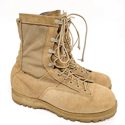 Belleville Military Boots Mens Size 10 Wide Goretex Lined Tan Suede Vibram 790A • $44.99