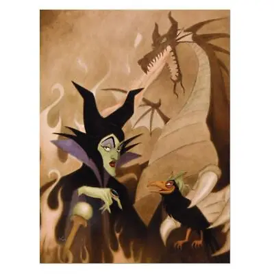 Mike Kupka  Now You Shall Deal With Me  Hand Signed  Canvas Disney Maleficent A+ • $495