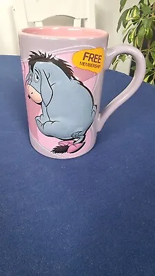 Disney Store Exclusive Large 3D Eeyore Mug/cup “ Eeyore’s Gloomy Club” • £9.99