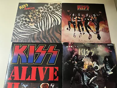 Kiss Vintage Vinyl Lot  (4 LPs) 70’s Classic Hard Rock Records PLUS EXTRAS! • $99.90