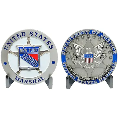 EL12-003 Rare Hockey United States NY NJ US Marshal Challenge Coin Southwest Dis • $19.99