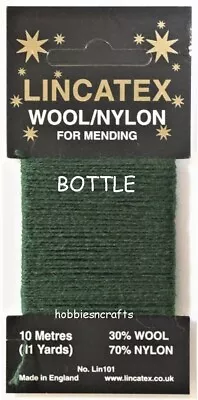 BOTTLE Thread For Darning & Mending Lincatex - 30% Wool 70% Nylon 10 Metres • £1.45