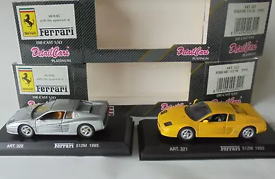 Ferrari 512M Yellow & Silver Detail Cars 1/43 Diecast Mint In Box Model X 2 • £22.44