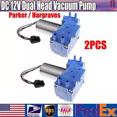 2PCS DC 12V Brushless Motor Vacuum Pump Small Diaphragm Pump Dual Head Air Pump • $39.99