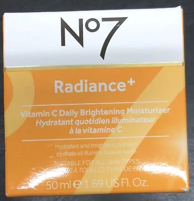 No7 Radiance+ Vitamin C Daily Brightening Moisturizer 1.69 Fl Oz NEW BOX (M3) • $18