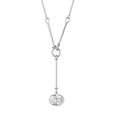 $316 • Buy Georg Jensen Sterling Silver Pendant With Rock Crystal #628A. 45 Cm. - Savannah