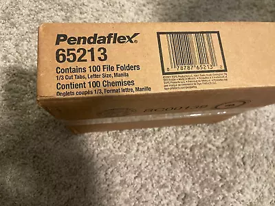 Pendaflex 65213  Letter Size Classic Manila File Folders With 1/3-Cut Tabs -100 • $7