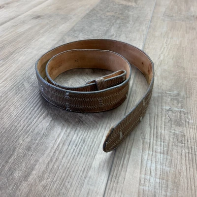 $22.99 • Buy Tony Lama Belt Men's 34 Brown Genuine Lizard Western Cowboy Casual