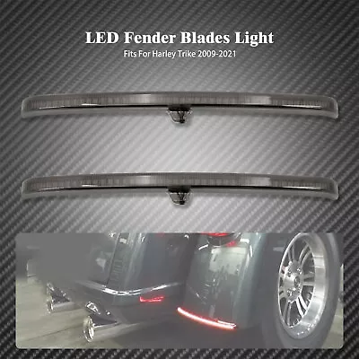 Smoke LED Fender Blades Brake Running Light Fit For Harley Trike Tri Glide 09-23 • $24.19