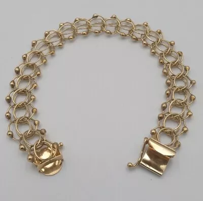 Vintage Pom 14k Yellow Gold Charm Bracelet • $840