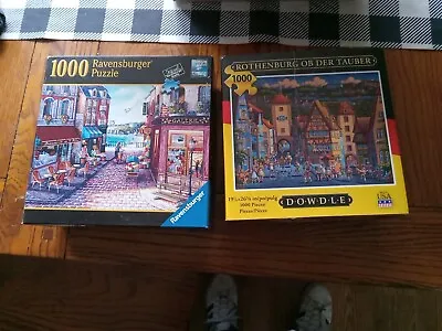 Lot Of 2 Puzzles 1000 Pieces Ravensburg And Dowdle • $6