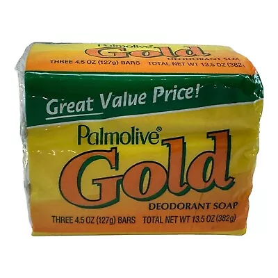 Palmolive Gold Deodorant Bar Soap 3PK 1990s Movie TV PROP NOS Vintage • £15.42