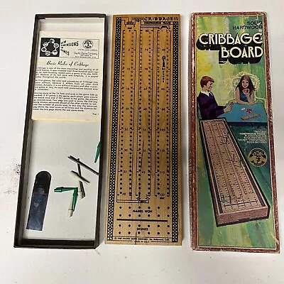 Vintage Cribbage Board Continuous Track Solid Hardwood 1972 Pacific Hardwood • $20