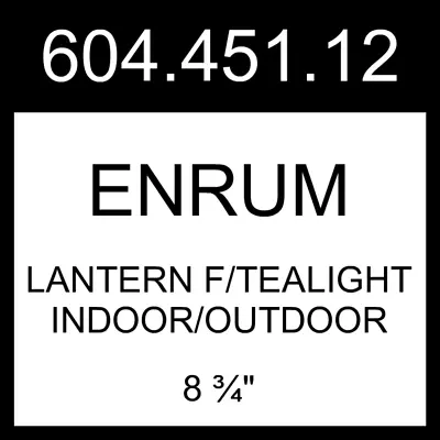 $59.99 • Buy IKEA ENRUM Lantern F/tealight Indoor/outdoor Black  8 ¾  604.451.12